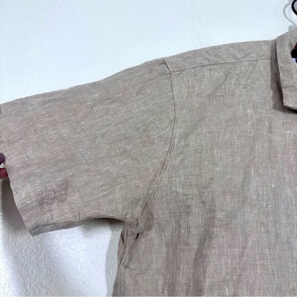 Claude Tulum Cameron 100% Linen Shirt in Beige Size S - Picture 4 of 10